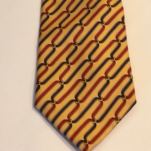 Burberry of London Silk Golden Necktie 👍👍Great - Picture 4 of 6